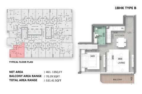 Apartamento tipo estudio Estudio en Dubai Land, UAE No. 210511 24