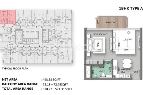Apartment de 1 dormitorio en Dubai Land, UAE No. 210512 23