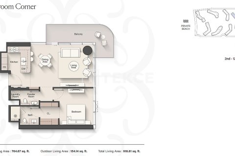 Appartement de 1 chambre à Dubai, UAE No. 143983 21