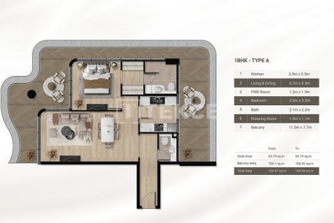 Apartment de 2 dormitorios en Dubai, UAE No. 148272 14