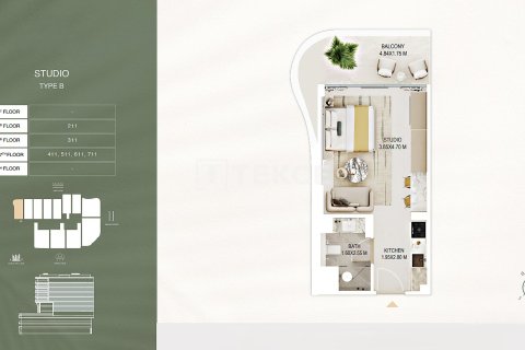 Studio Apartment in Al Satwa, UAE No. 172187 29