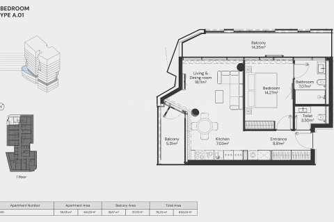 Studio Apartment in Dubai, UAE No. 172189 20