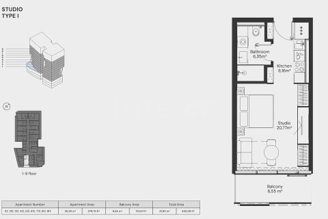 Studio Apartment in Dubai, UAE No. 172189 19