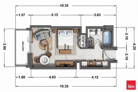 Квартира 40.8м² в Motor City, ОАЭ №169948 14