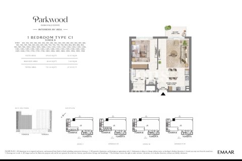 Apartment de 1 dormitorio en Maple at Dubai Hills Estate, UAE No. 200080 3