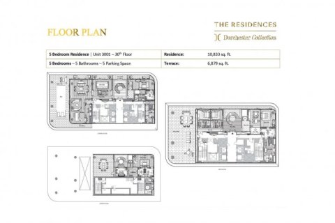 Penthouse de 5 dormitorios en DORCHESTER COLLECTION Dubai, UAE No. 94852 12