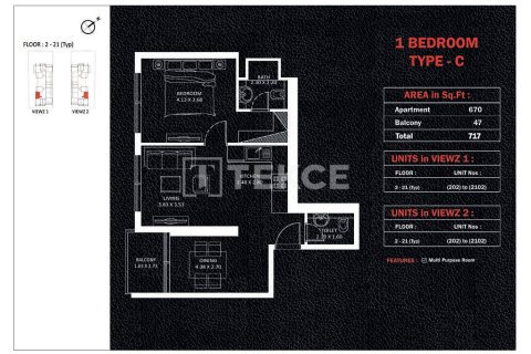 Duplex de 4 chambres à Jumeirah Lake Towers, UAE No. 205107 17