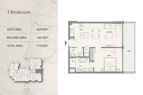 Apartment de 1 dormitorio en Al Sufouh, UAE No. 210790 18