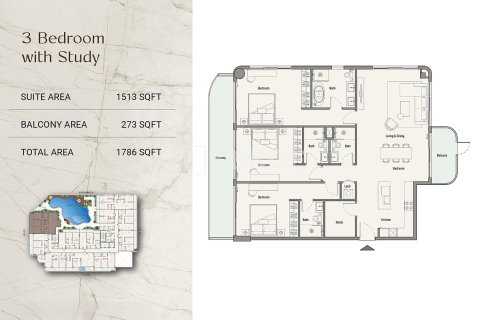 Apartment de 1 dormitorio en Al Sufouh, UAE No. 210790 23