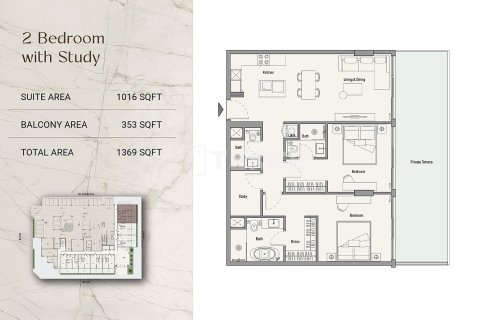 Apartment de 1 dormitorio en Al Sufouh, UAE No. 210790 21