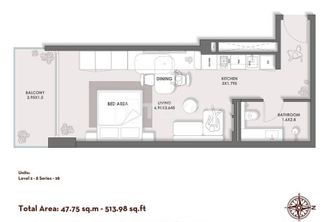 Apartment de 1 dormitorio en Al Satwa, UAE No. 210789 22