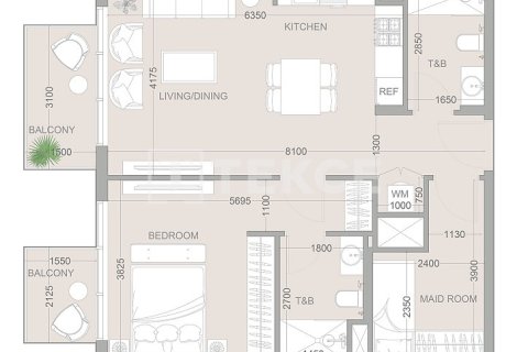 Appartement de 1 chambre No. 125536 16