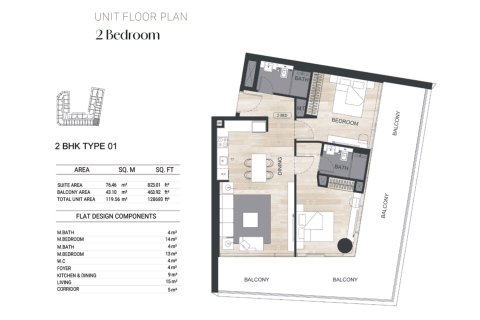 Studio Apartment in Al Jaddaf, UAE No. 170408 13