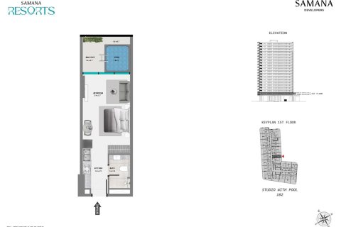 Apartamento tipo estudio Estudio en Dubai Production City (IMPZ), UAE No. 170407 16