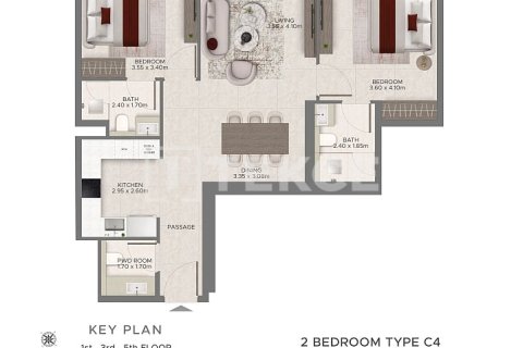 Apartment de 1 dormitorio en Dubai, UAE No. 163361 4
