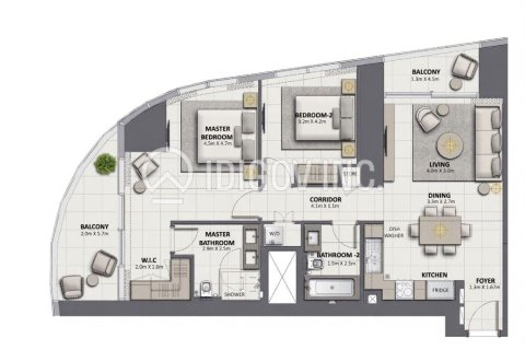 Appartement de 2 chambres  No. 117312 13
