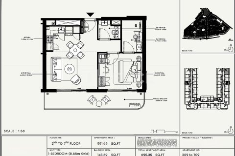 Apartment de 1 dormitorio en Dubai, UAE No. 172271 11