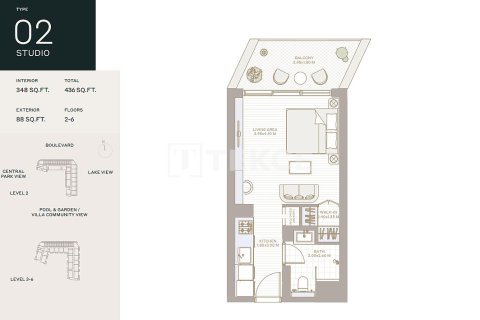 Apartamento tipo estudio Estudio en Dubai, UAE No. 172276 21