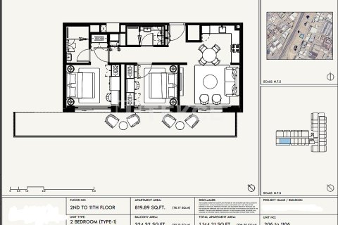 Apartment de 1 dormitorio en Jebel Ali, UAE No. 172277 17
