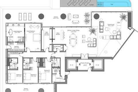 Квартира с 4 спальнями  №108656 4