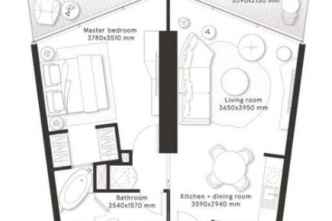 Appartement de 1 chambre  No. 108657 4
