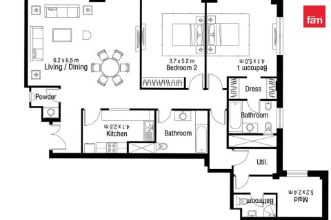 Apartment de 2 dormitorios en Business Bay, UAE No. 186442 13