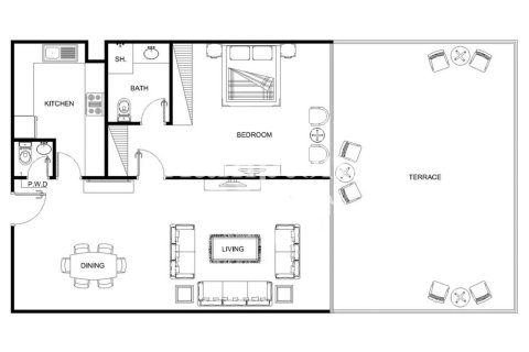 Apartment de 1 dormitorio No. 118855 5