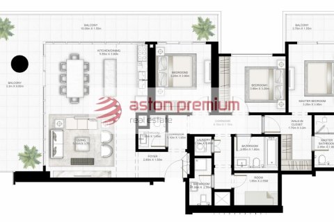 Квартира с 3 спальнями в EMAAR Beachfront, ОАЭ №140637 5