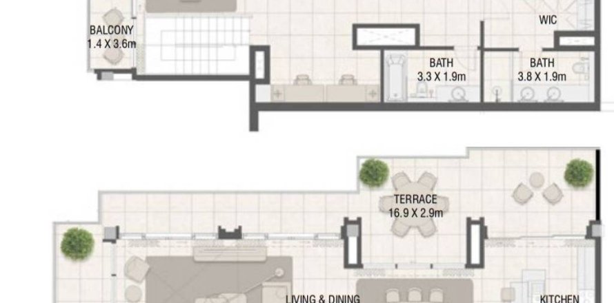 3 bedrooms Duplex in Dubai, UAE No. 13914