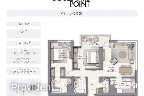Appartement de 2 chambres à BOULEVARD POINT Downtown Dubai (Downtown Burj Dubai), UAE No. 96226 30