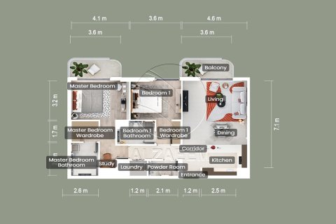 Appartement de 2 chambres à Abu Dhabi, UAE No. 150045 10