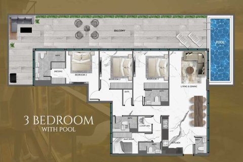 3 غرف نوم شقة في SAMANA GOLF VIEWS  رقم 108841 5