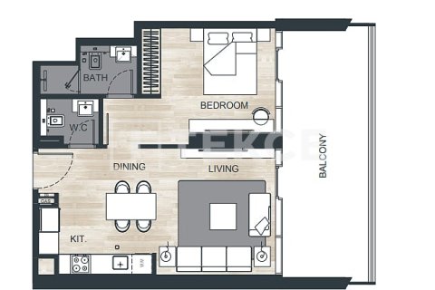Квартира студия в Дубай, ОАЭ №172333 12