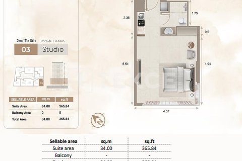 2 غرف نوم شقة في Dubai Sports City, الإمارات العربية المتحدة رقم 186320 29