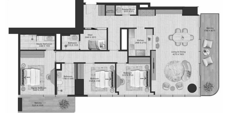 Apartment de 3 dormitorios en IL Vento  No. 125709