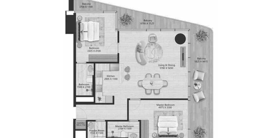 Apartment de 2 dormitorios en IL Vento  No. 125708