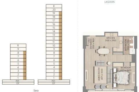 1 غرف نوم شقة  رقم 128174 15