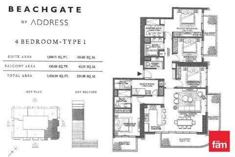 Appartement de 4 chambres à Dubai Harbour, UAE No. 146353 11