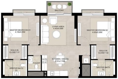 1 bedroom Apartment in Town Square, UAE No. 170436 16