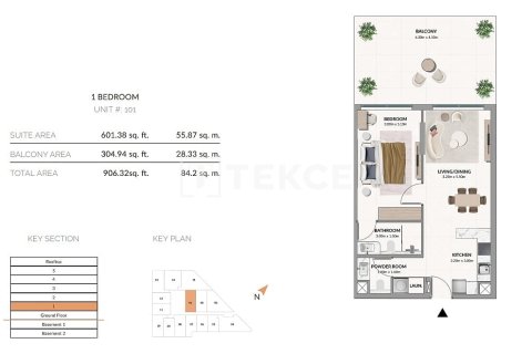 Квартира с 2 спальнями  №107031 21