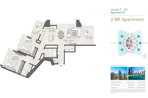 Studio Apartment in Dubai Marina, UAE No. 173166 14