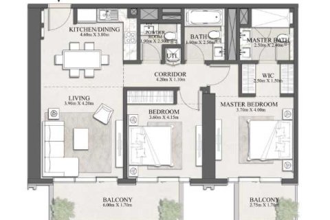 Apartment de 2 dormitorios en BEACHGATE BY ADDRESS  No. 109047 4