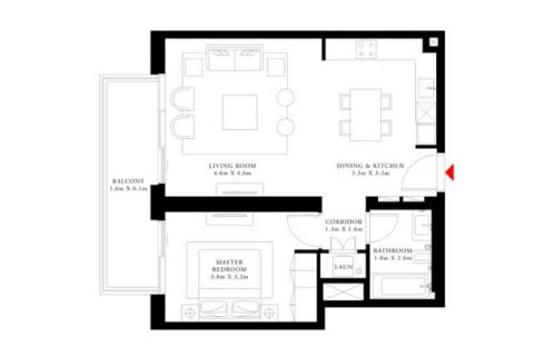 1 غرف نوم شقة في BEACH ISLE  رقم 109042 4