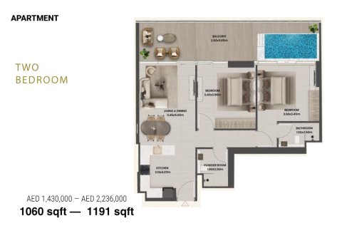 Apartamento tipo estudio Estudio en Majan, UAE No. 170385 19