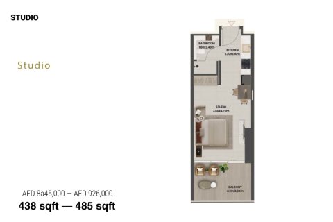Apartamento tipo estudio Estudio en Majan, UAE No. 170385 17