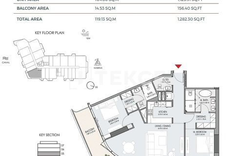 Квартира с 2 спальнями  №120194 19