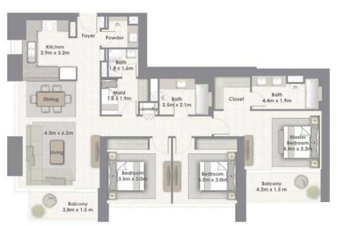 Квартира с 3 спальнями в CREEKSIDE 18,  №109081 4