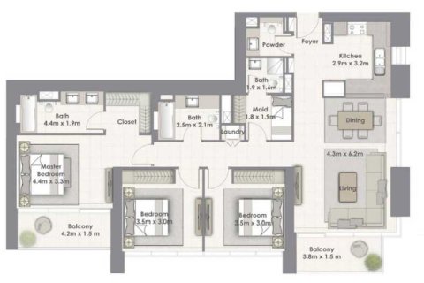 Apartment de 3 dormitorios en CREEKSIDE 18  No. 109082 4