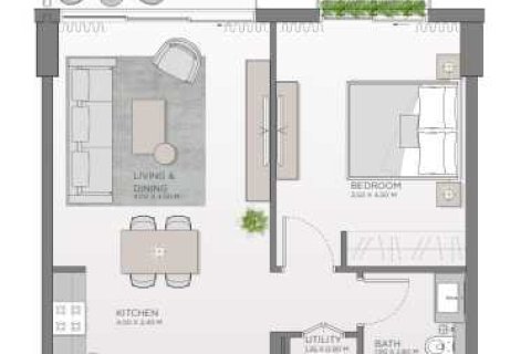 Квартира с 1 спальней  №108653 4