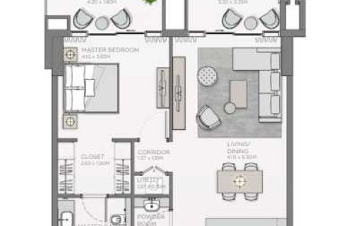 Квартира с 1 спальней  №108648 5